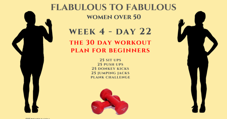 WRAPPING IT UP WITH WEEK 4 OF OUR 30 DAY WORKOUT PLAN FOR BEGINNERS – FITNESS FRIDAY