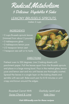 3 vegetables and side dishes lemony brussels sprouts