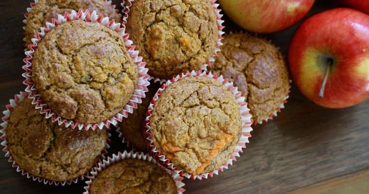 Apple Spice Wheat and Gluten-Free Muffins