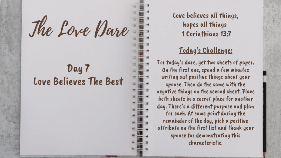 day 7 of the love dare challenge