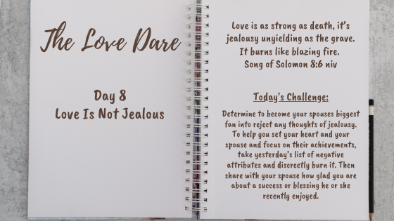 Jealousy – Day 8 Of The Love Dare