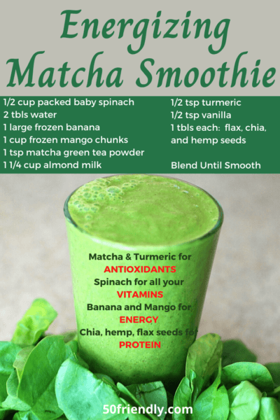 matcha tea smoothie for energy