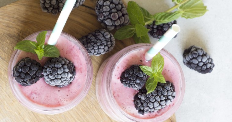 Blackberry Banana Cinnamon Smoothie for Weight Loss