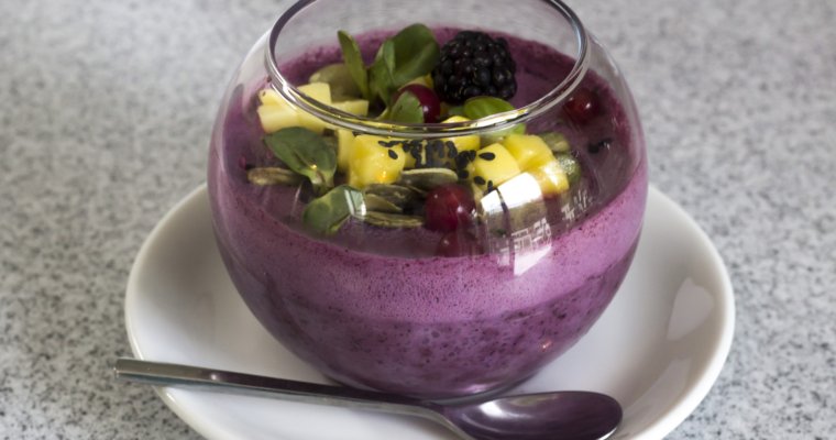 Blueberry Blackberry Mango Smoothie for Constipation