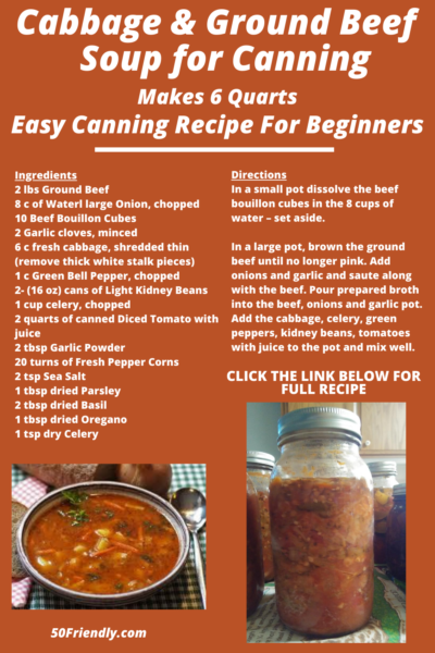 cabbage and ground beef soup for canning