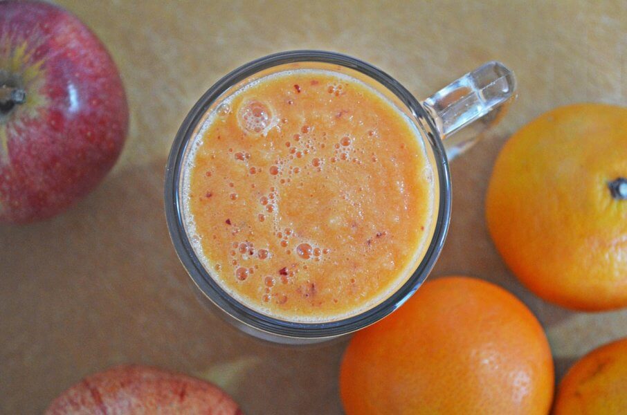 acne control with apple orange smoothie