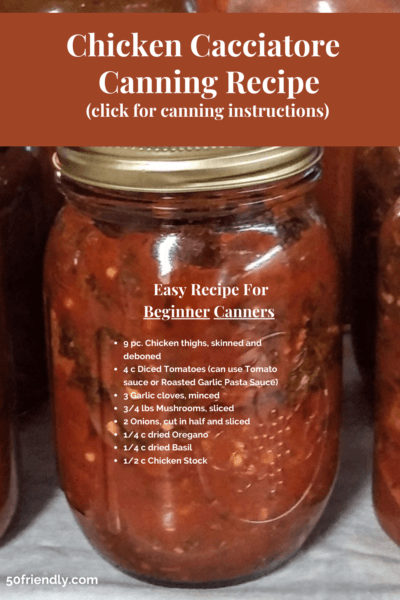 chicken cacciatore for canning