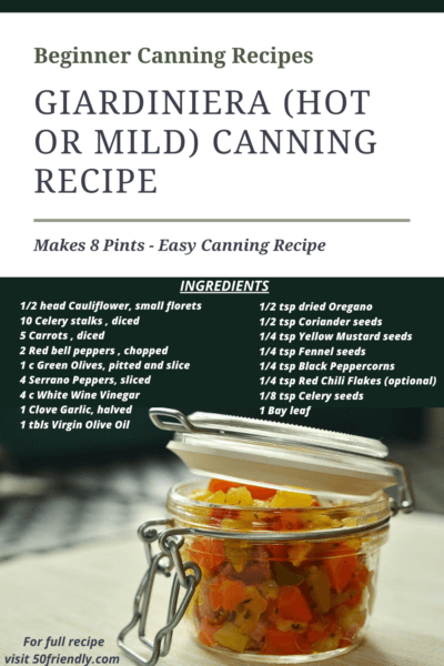 giardiniera canning recipe