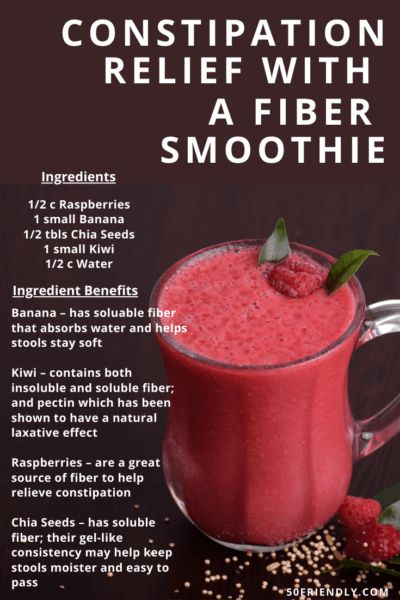constipation relief with a fiber smoothie