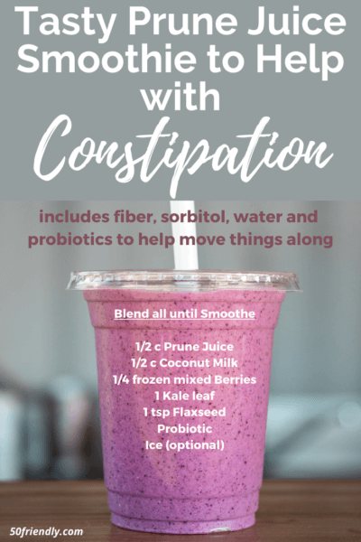 tasty prune juice smoothie for constipation
