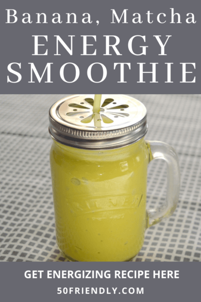 banana matcha energy smoothie