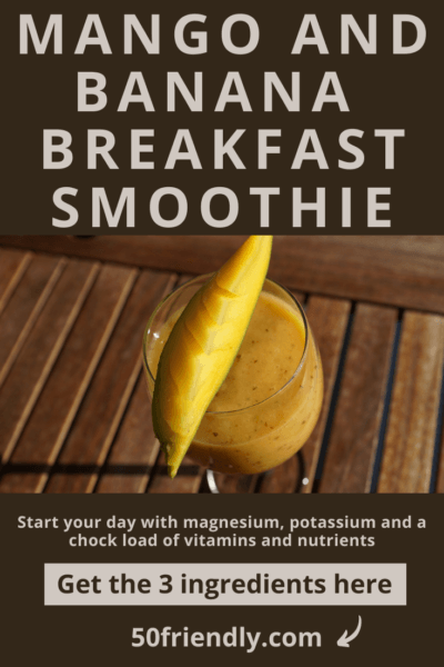mango and banana breakfast smoothie