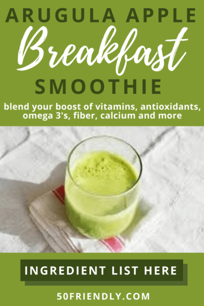 arugula apple healthy breakfast smoothie