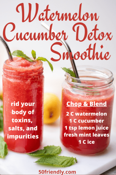watermelon cucumber detox smoothie