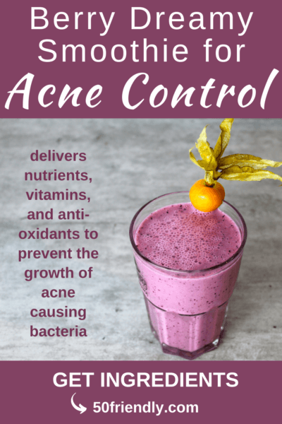 berry smoothie for acne control