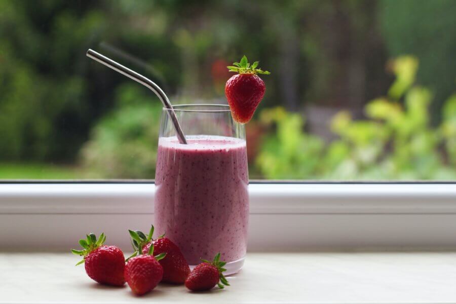 inflammation relief with a cherry berry smoothie