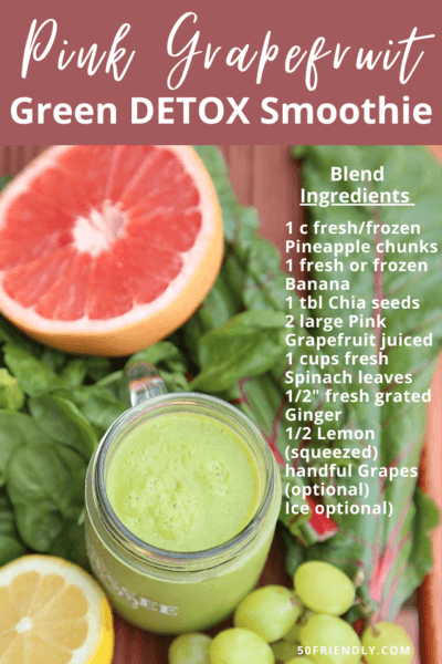 pink grapefruit detox smoothie