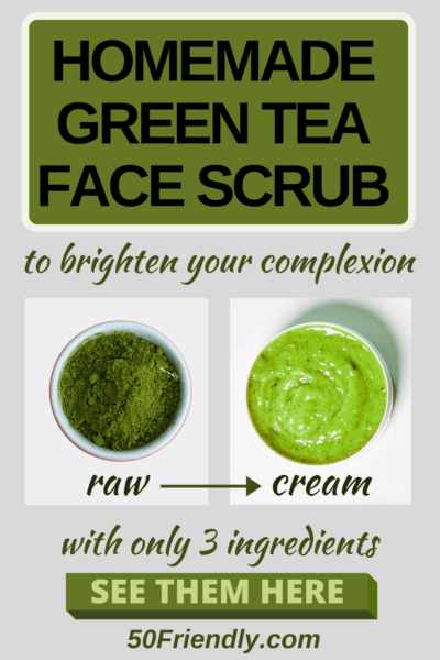 DIY homemade green tea face scrub