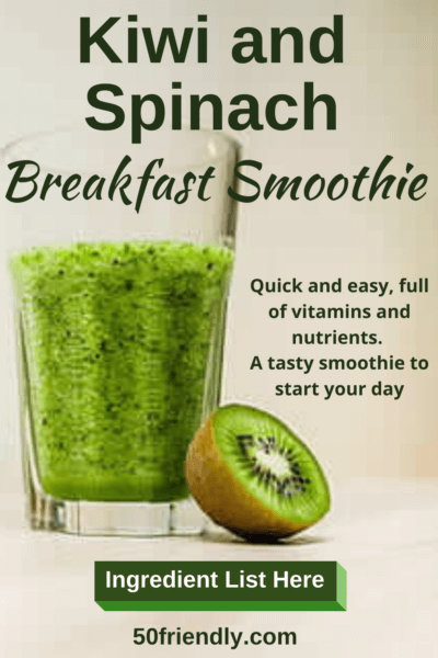kiwi and spinach breakfast smoothie