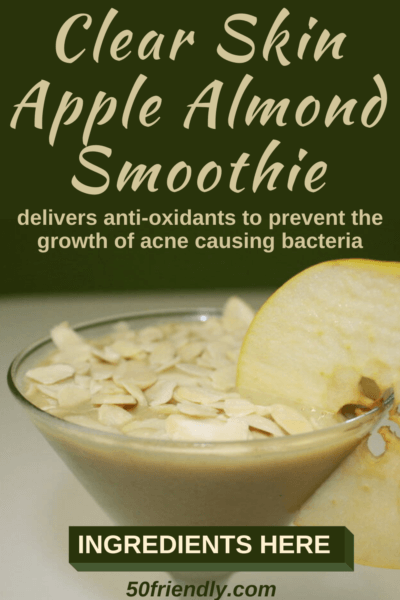 apple almond and banana smoothie for clear skin
