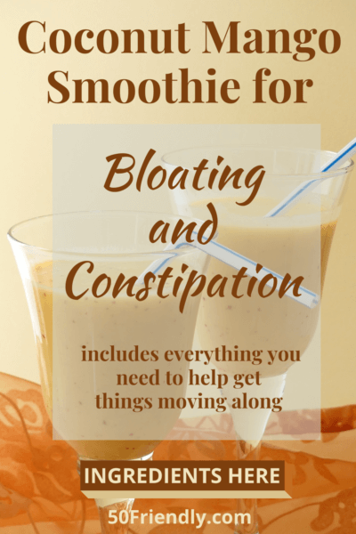coconut mango smoothie for bloating and constipation