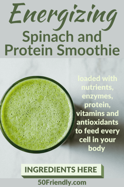 energizing spinach and protein smoothie by Jennifer Lopez