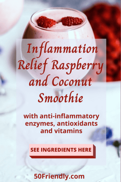 inflammation relief raspberry and coconut smoothie