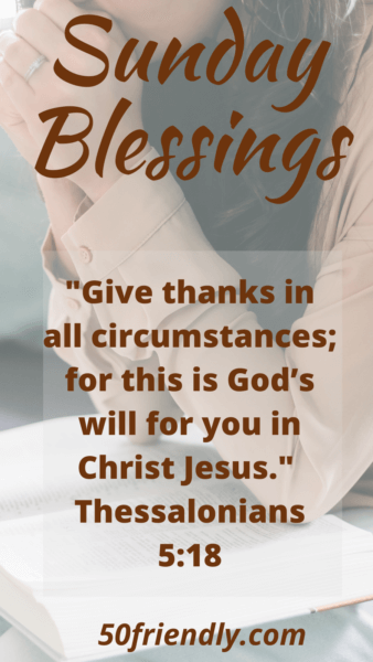 sunday blessings - give thanks to God