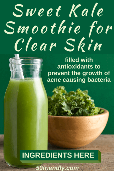 sweet kale smoothie to control acne