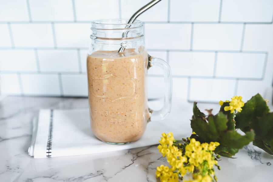 tropical carrot breakfast smoothie