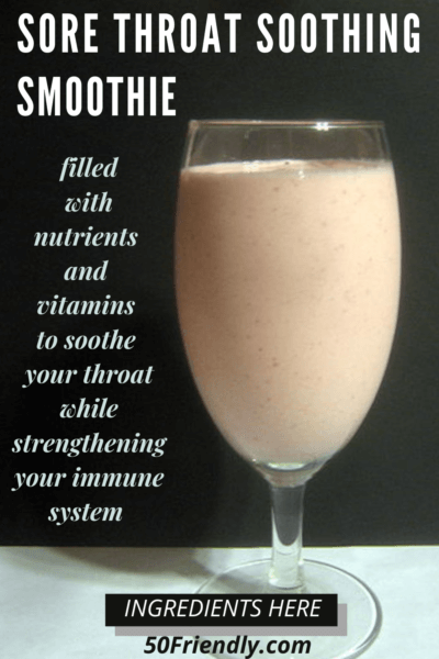sore throat relief banana and reishi smoothie