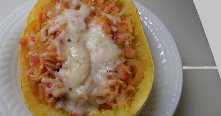 Chicken Fajita Stuffed Spaghetti Squash Bowl