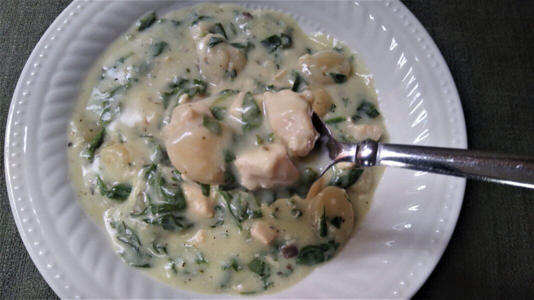 Creamy Chicken Gnocchi with Spinach