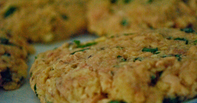 Pink Salmon Cakes and Portobello Mushrooms