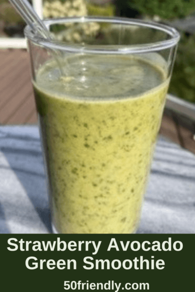 strawberry avocado green smoothie