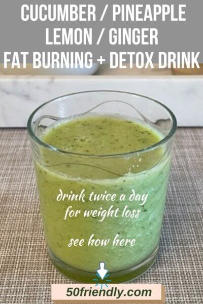 Cucumber, Lemon, Ginger, and Pineapple Weigh Loss Juice
