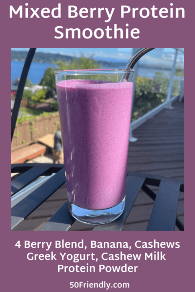 mixed berry protein smoothie