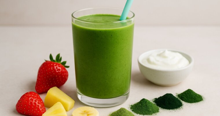 Super Green Tropical Berry Smoothie