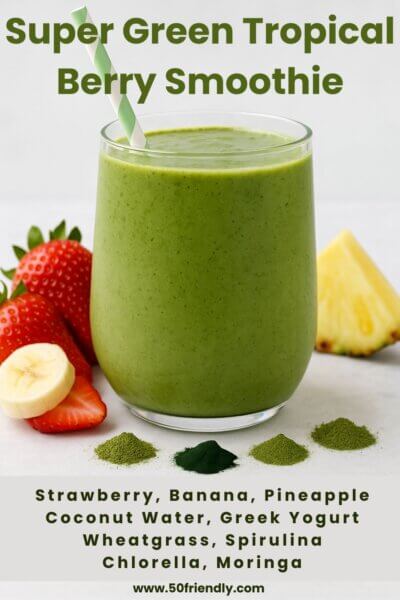 Super Green Tropical Berry Smoothie