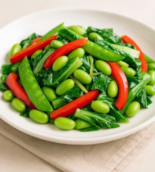 low cal low carb soybbean stir-fry