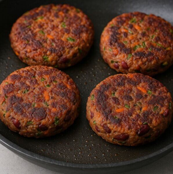 low cal low barb kidney bean veggie patties