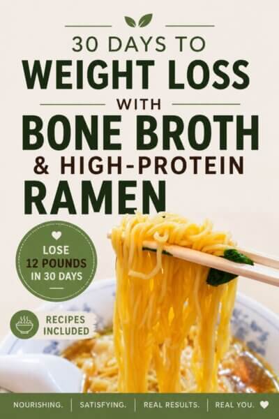 30 days to weight loss with bone broth and ramen